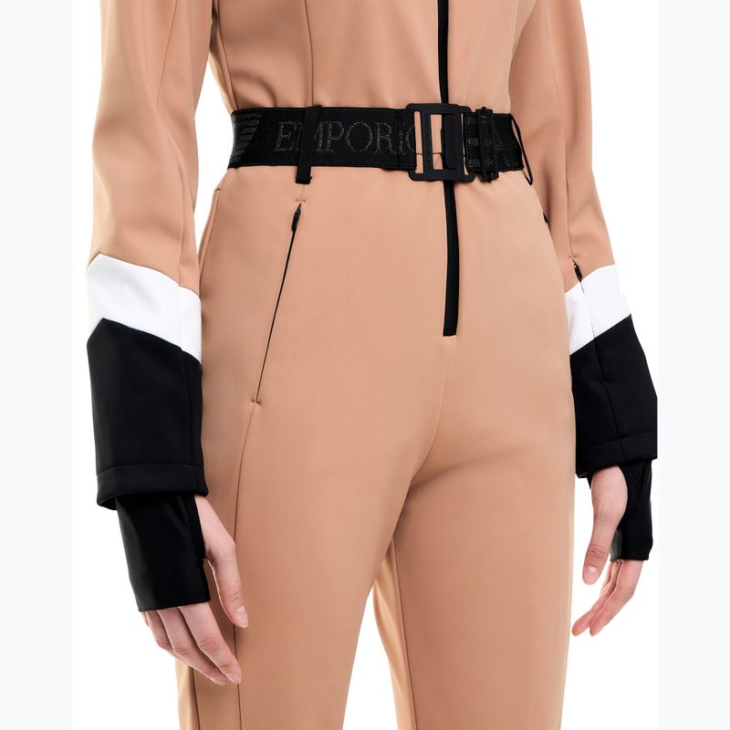 Kombinezon narciarski damski EA7 Emporio Armani Pure Softshell Jumpsuit mocha mousse 5
