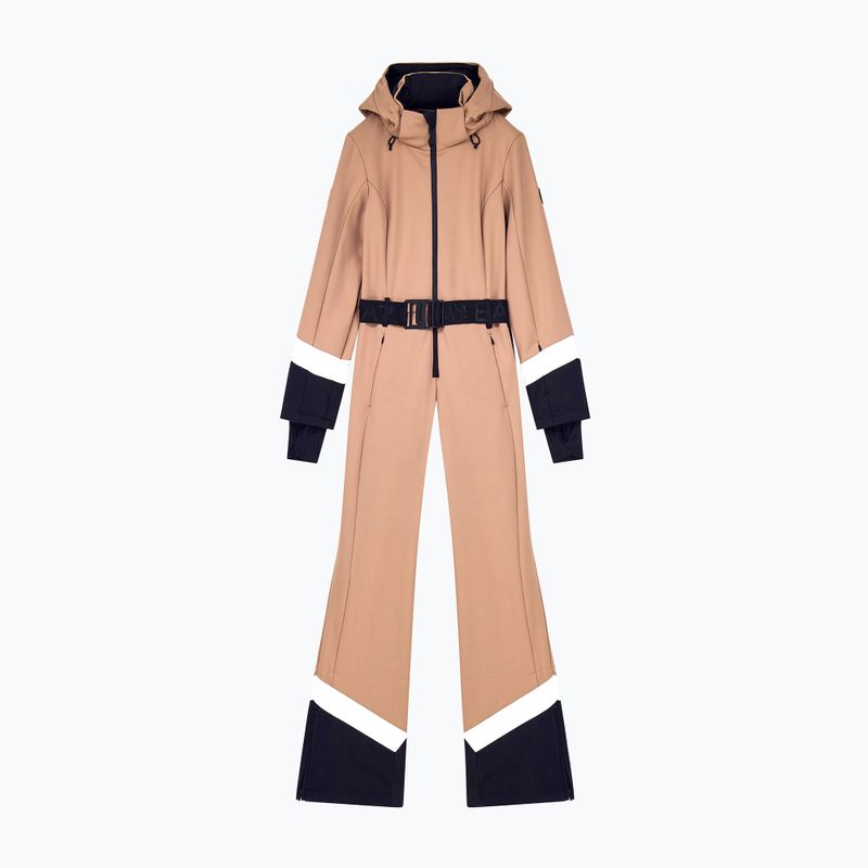 Kombinezon narciarski damski EA7 Emporio Armani Pure Softshell Jumpsuit mocha mousse 7