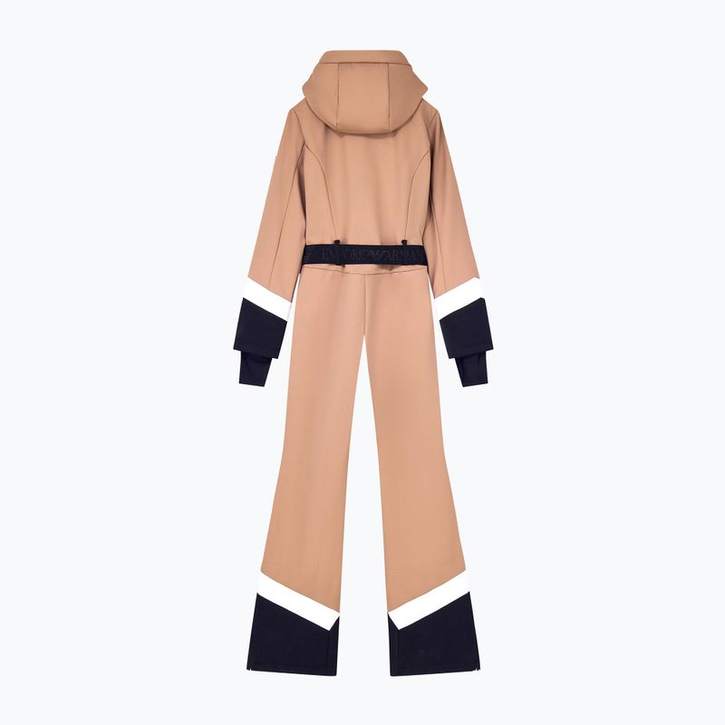 Kombinezon narciarski damski EA7 Emporio Armani Pure Softshell Jumpsuit mocha mousse 8