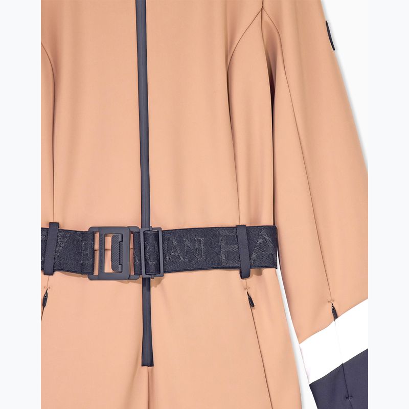 Kombinezon narciarski damski EA7 Emporio Armani Pure Softshell Jumpsuit mocha mousse 9