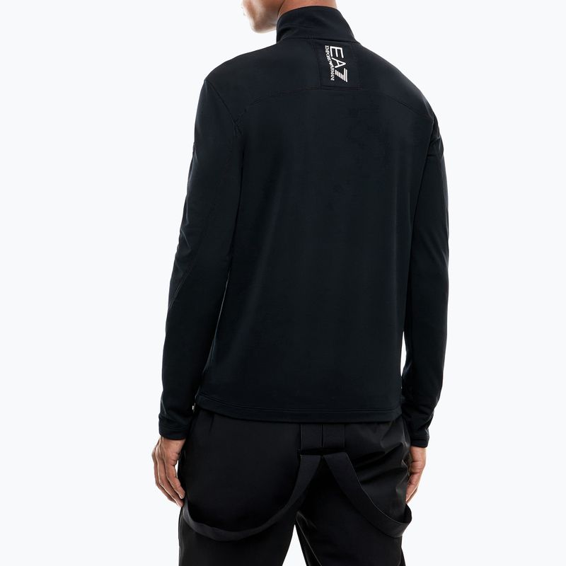 Bluza narciarska męska EA7 Emporio Armani Pure Powerstretch T-Top Half Zip black 3