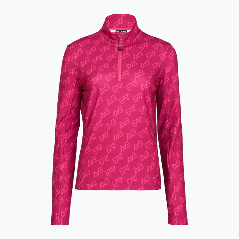 Bluza narciarska damska EA7 Emporio Armani Pure Powerstretch T-Top Half Zip fancy vivacious mono