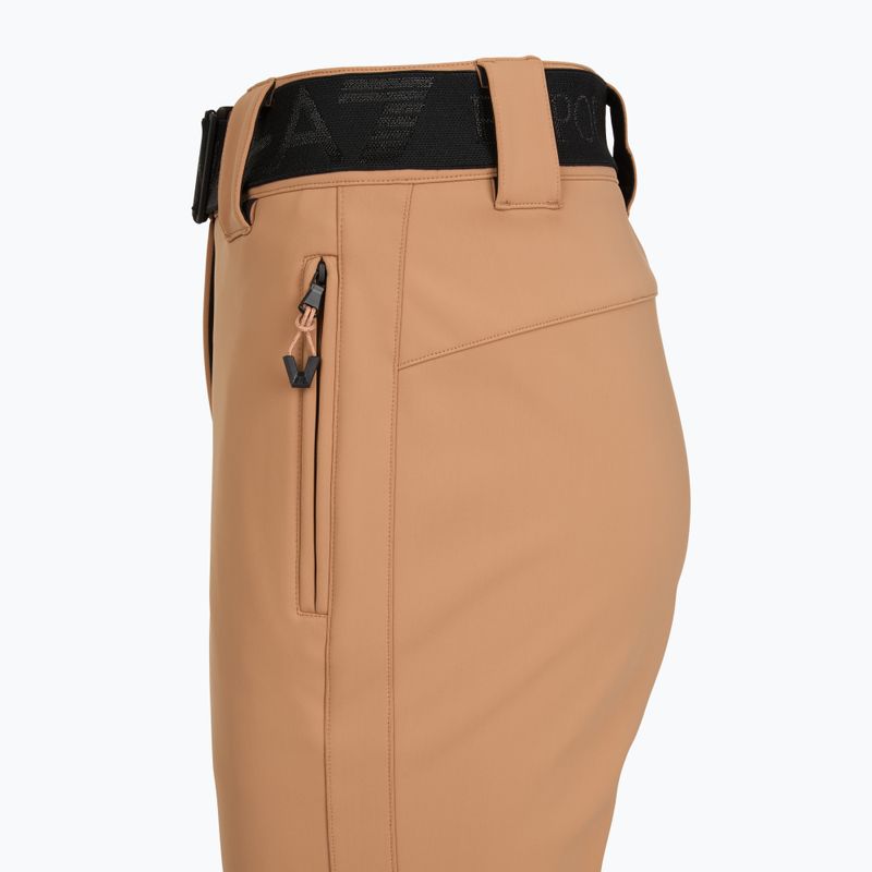 Spodnie narciarskie damskie EA7 Emporio Armani Pure Softshell Waisted mocha mousse 3