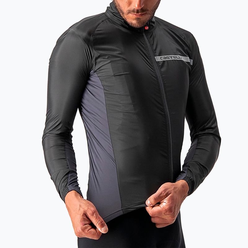 Kurtka rowerowa męska Castelli Squadra Stretch light black/dark gray 3