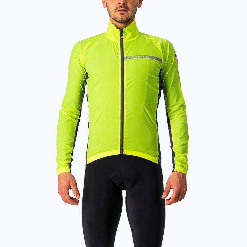 Kurtka rowerowa męska Castelli Squadra Stretch 2024 electric lime/dark gray