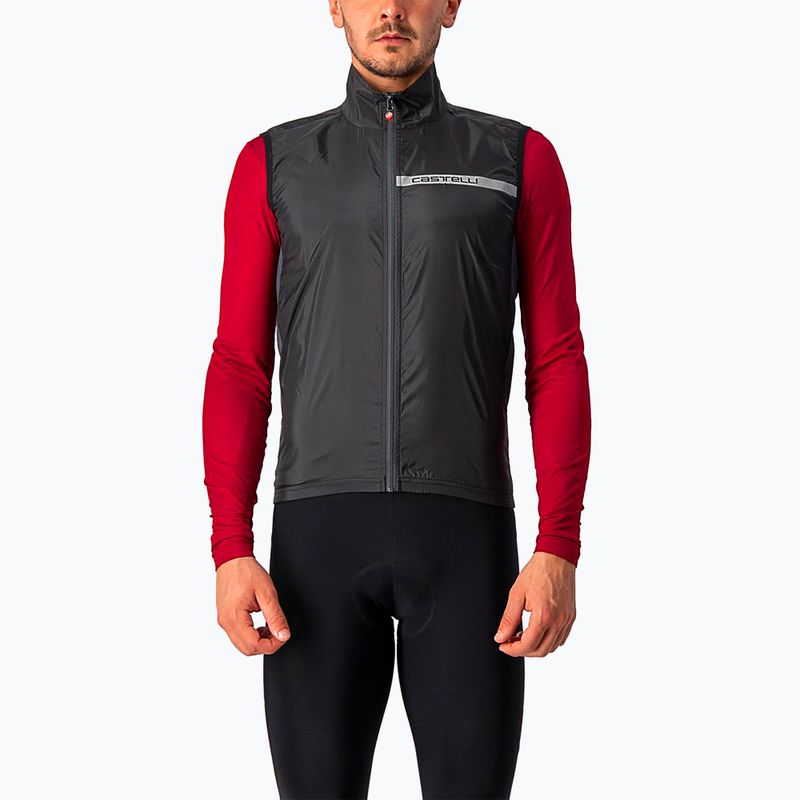 Kamizelka rowerowa męska Castelli Squadra Stretch light black/dark gray