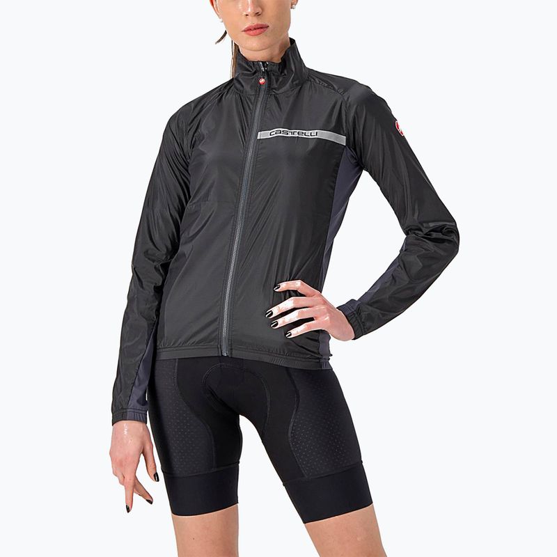 Kurtka rowerowa damska Castelli Squadra Stretch light black/dark gray
