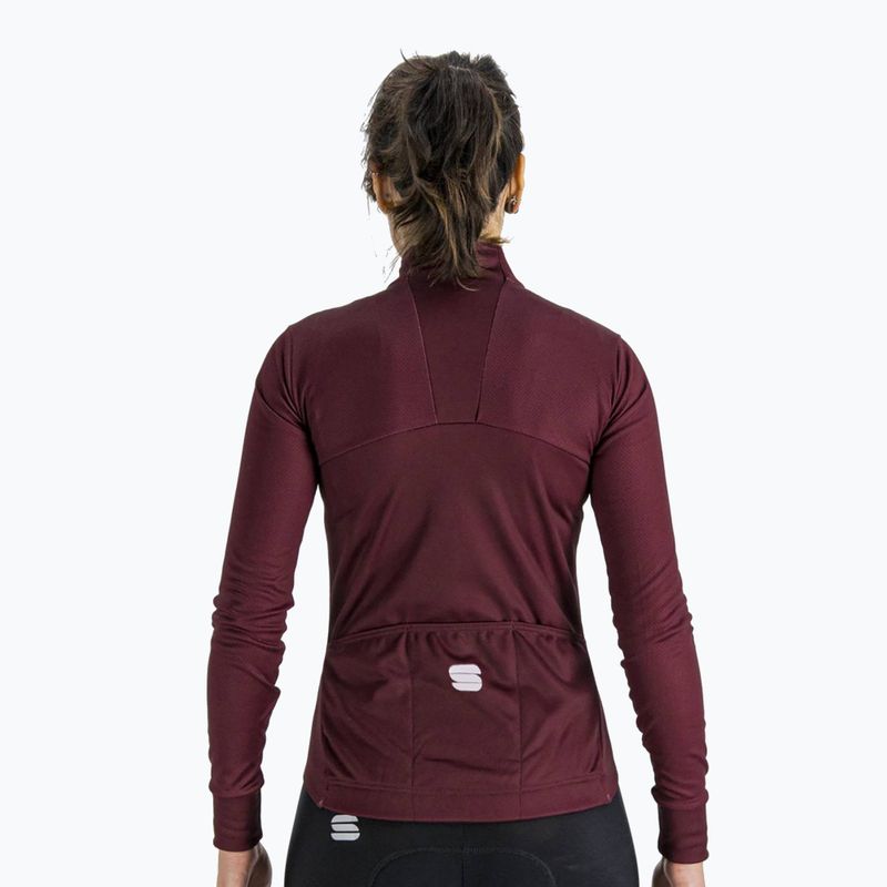 Longsleeve rowerowy damski Sportful Kelly Thermal Jersey red wine 2