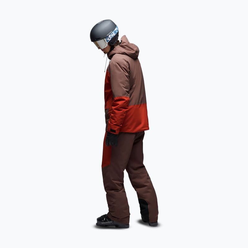 Spodnie narciarskie męskie Oakley Canopy Pro Insulated Dark Umber/Flame Red 3