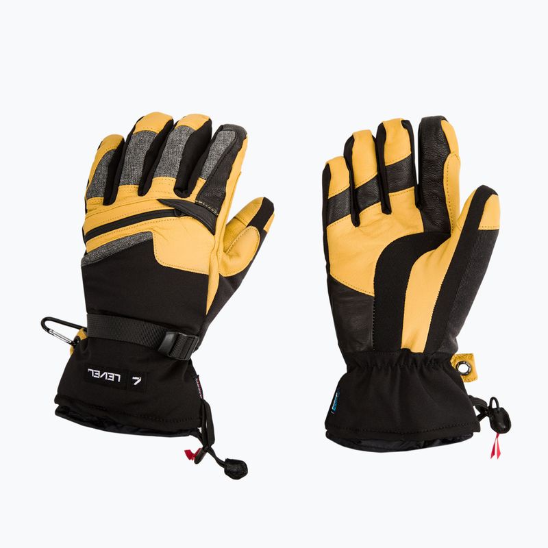 Rękawice snowboardowe męskie Level Ranger Leather pk black
