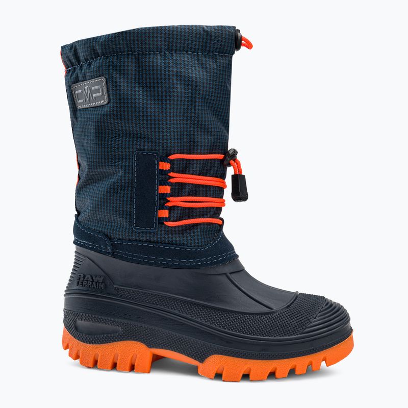 Śniegowce dziecięce CMP Ahto Snowboots Wp black blue/orange fluo 2