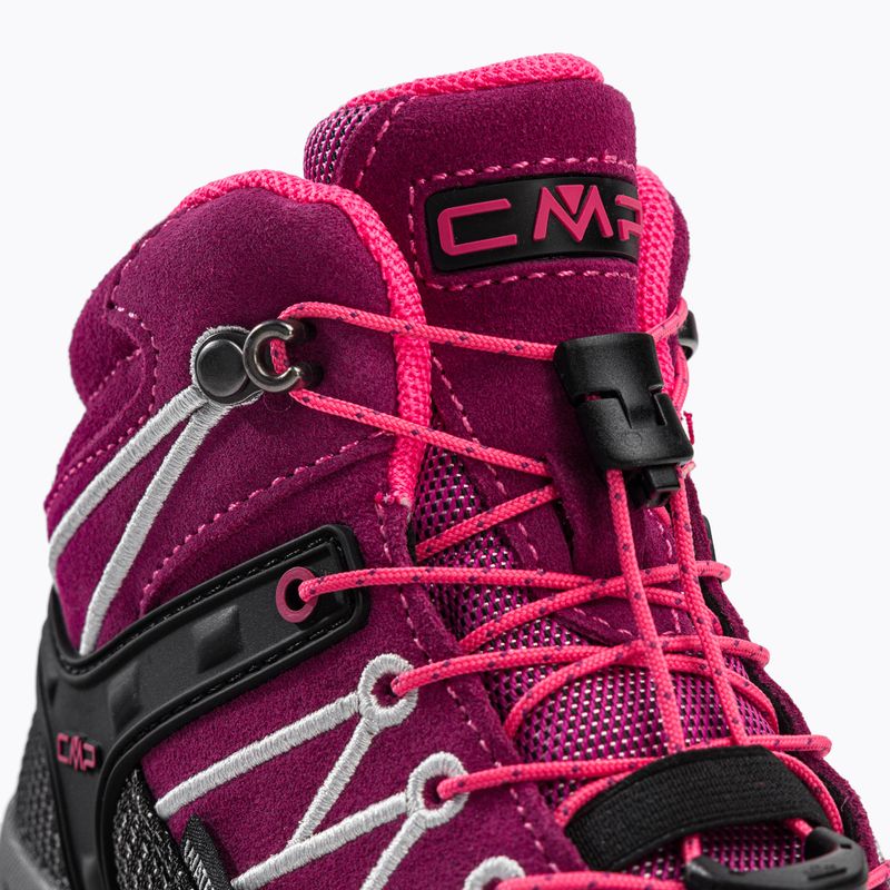 Buty trekkingowe dziecięce CMP Rigel Mid Wp berry/pink fluo 11