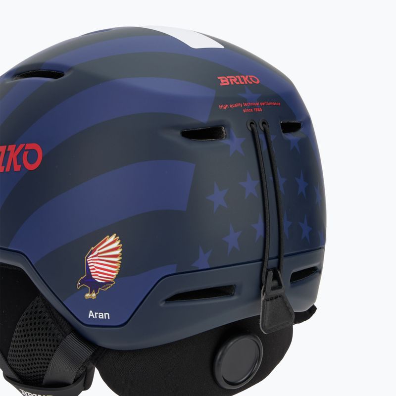 Kask narciarski Briko Aran USA matt tangaroa blue/biscay blue/cardinal red/white 8