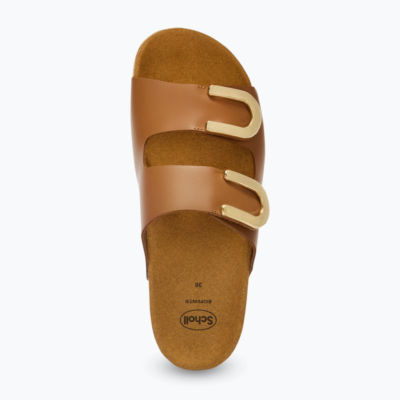 Klapki damskie Scholl Montery 2 Straps Ad Med cognac 4