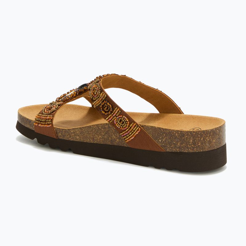 Klapki damskie Scholl New Bogota Wedge Med cognac/multi 3