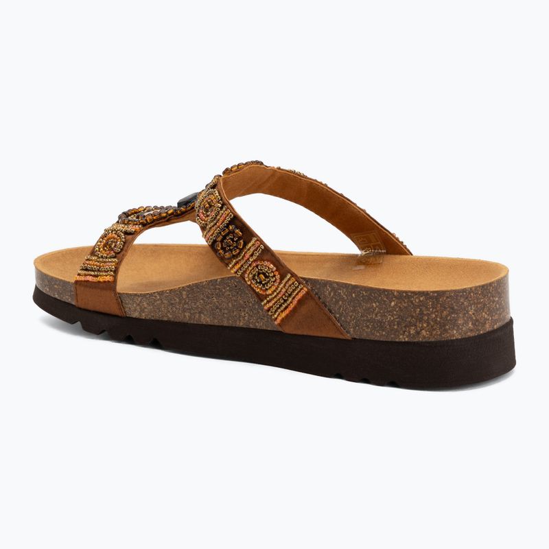 Klapki damskie Scholl New Bogota Wedge Med cognac/multi 3