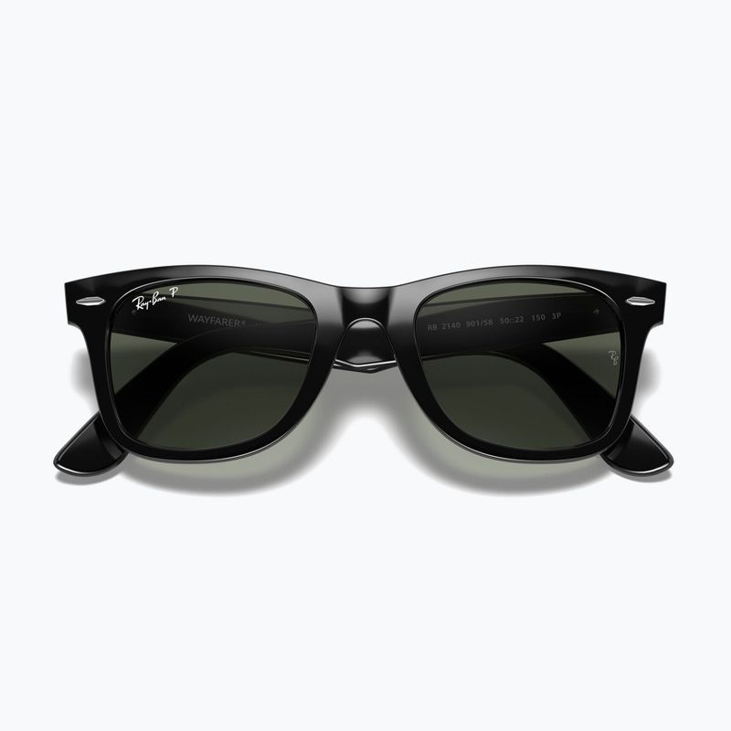 Okulary przeciwsłoneczne Ray-Ban Wayfarer Classic black/green polarized 3