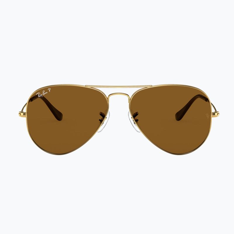 Okulary przeciwsłoneczne Ray-Ban Aviator Classic arista gold/brown polarized 2