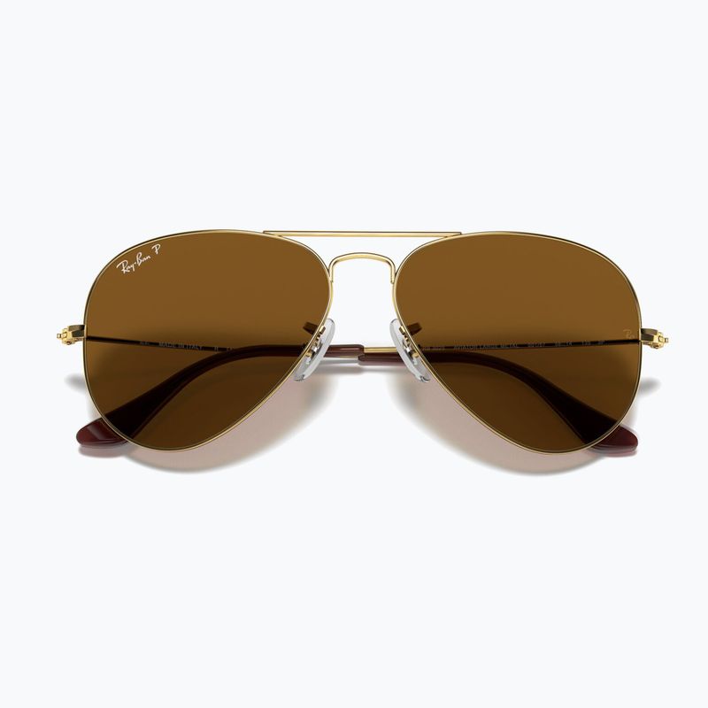 Okulary przeciwsłoneczne Ray-Ban Aviator Classic arista gold/brown polarized 3