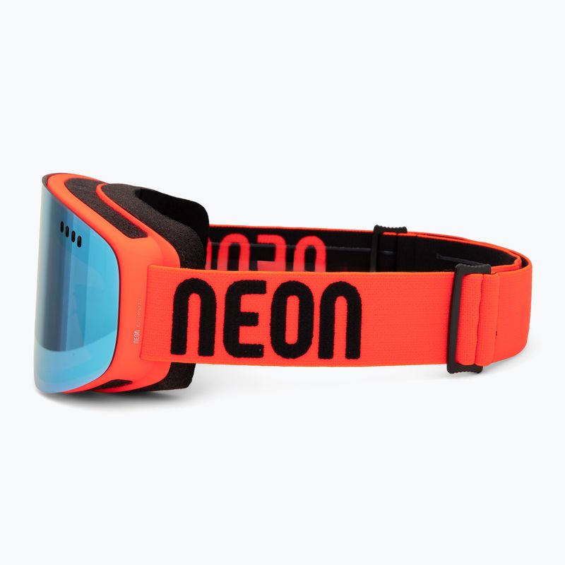 Gogle narciarskie Neon Light red/mirror acciaio 4