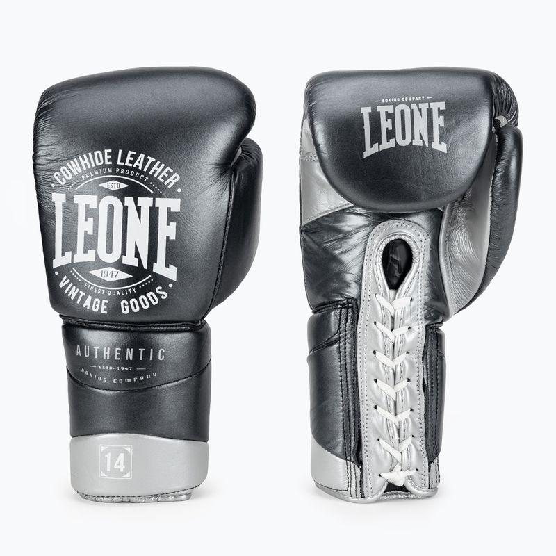 Rękawice bokserskie LEONE 1947 Authentic 2 slate grey