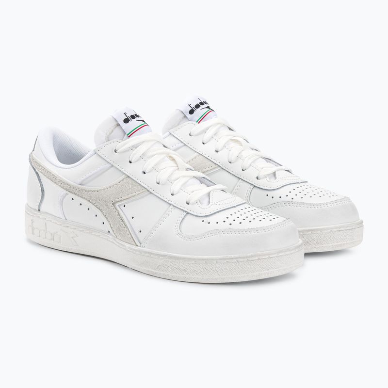 Buty Diadora Magic Basket Low Icona Leather white/white 4