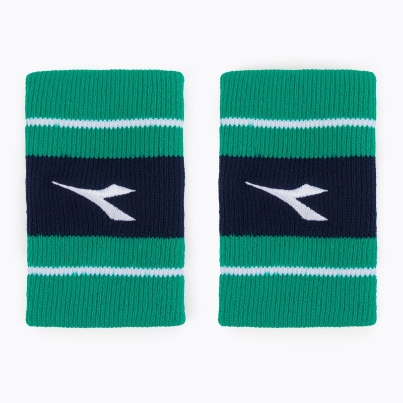 Frotki na nadgarstek Diadora Wristbands Wide Logo 2 szt. zielone DD-103.179117-70134 2