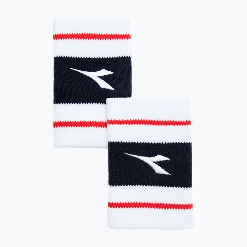 Frotki na nadgarstek Diadora Wristbands Wide Logo 2 szt. białe DD-103.179117-20002 3