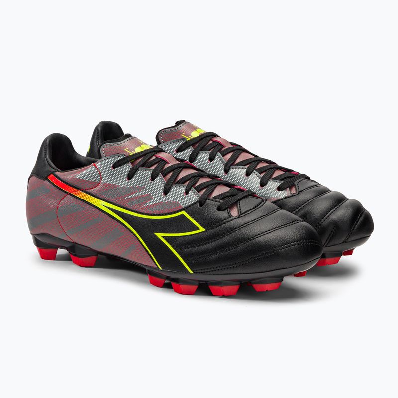 Buty piłkarskie męskie Diadora Brasil Elite Veloce R LPU czarno-czerwone DD-101.179181-D0136-39 4