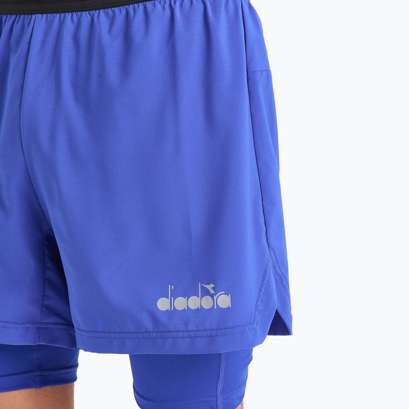 Spodenki do biegania męskie Diadora Double Layer Bermuda Be One imperial blue 4