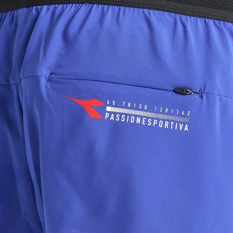 Spodenki do biegania męskie Diadora Double Layer Bermuda Be One imperial blue 5
