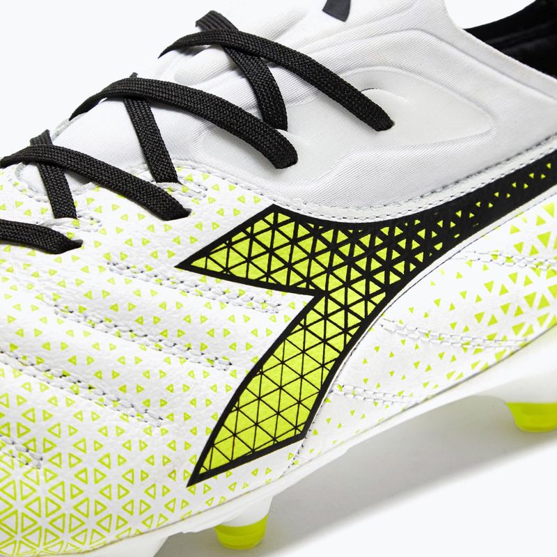 Buty piłkarskie męskie Diadora Brasil Elite Tech GR LPX white/black/fluo yellow 15
