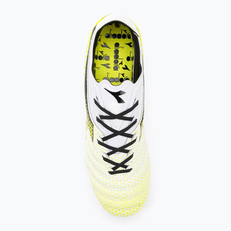 Buty piłkarskie męskie Diadora Brasil Elite Tech GR LPX white/black/fluo yellow 6