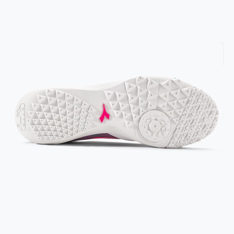 Buty piłkarskie męskie Diadora Brasil Elite Veloce GR TFR white/pink fluo/blue fluo 5
