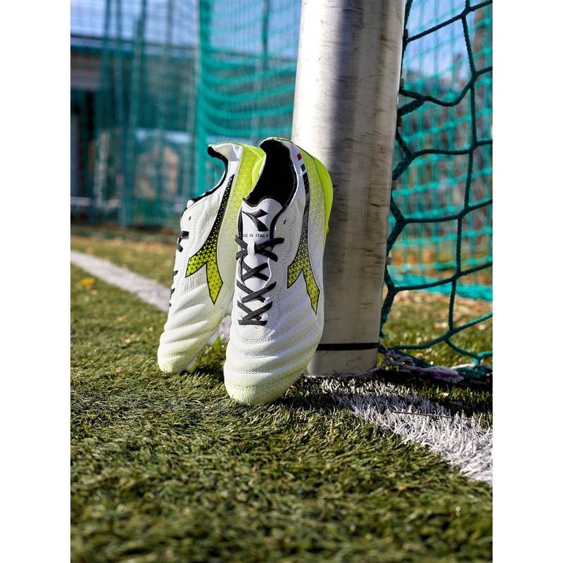 Buty piłkarskie męskie Diadora Brasil Elite Tech GR ITA LPX white/black/fluo yellow 17