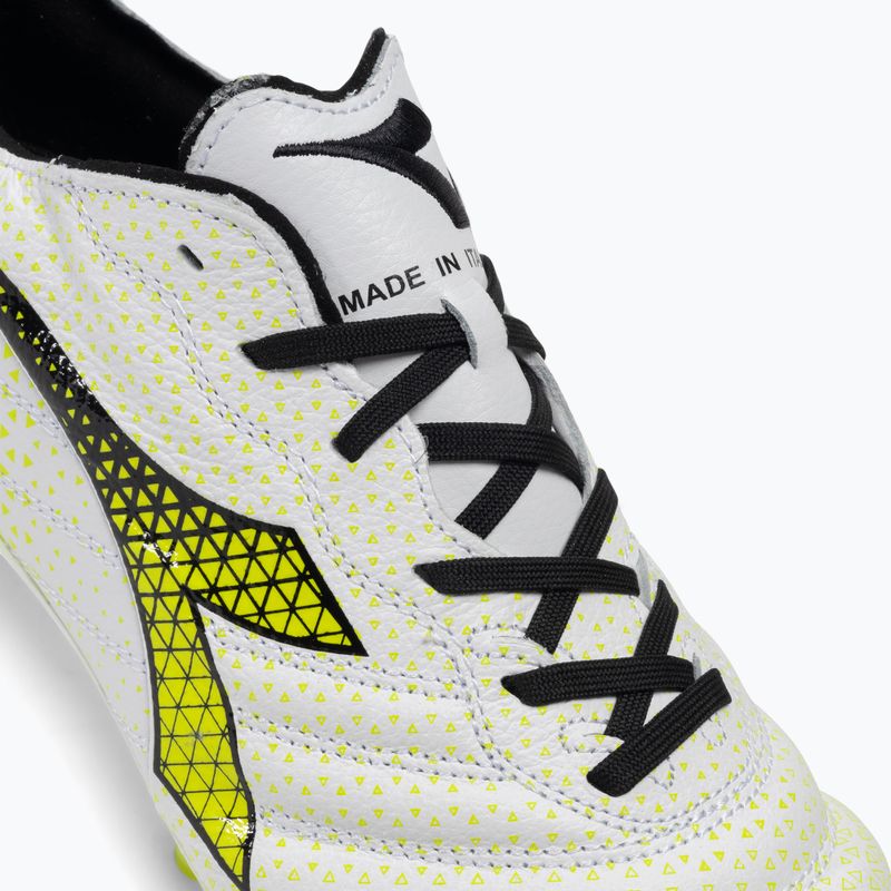 Buty piłkarskie męskie Diadora Brasil Elite Tech GR ITA LPX white/black/fluo yellow 8