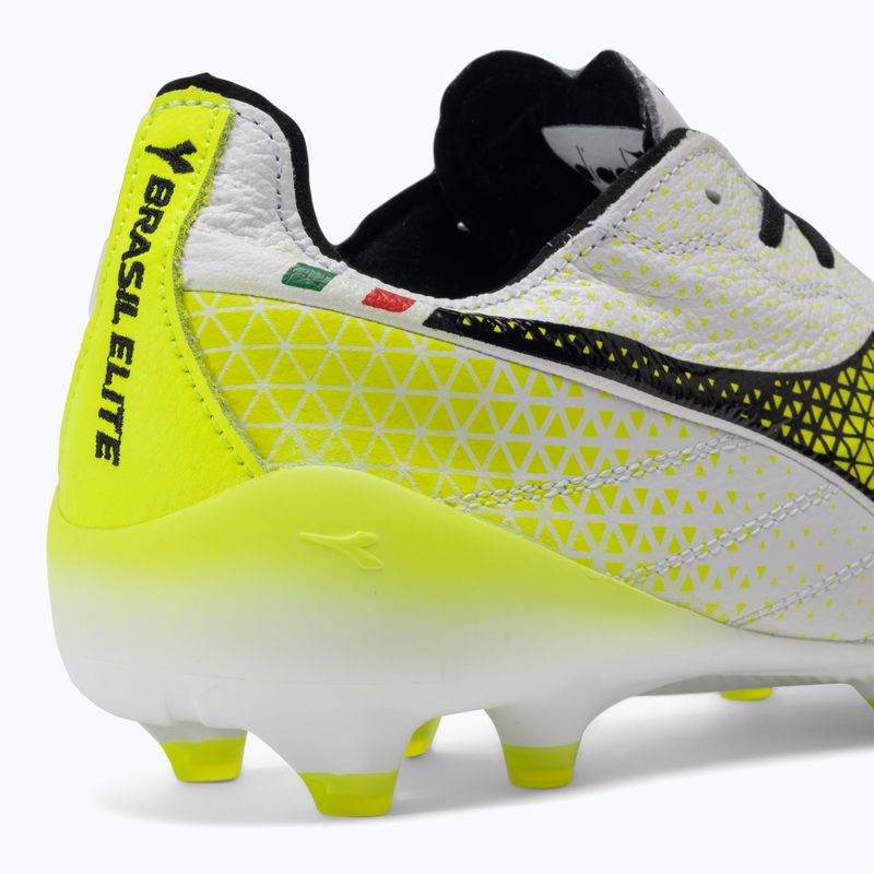 Buty piłkarskie męskie Diadora Brasil Elite Tech GR ITA LPX white/black/fluo yellow 9