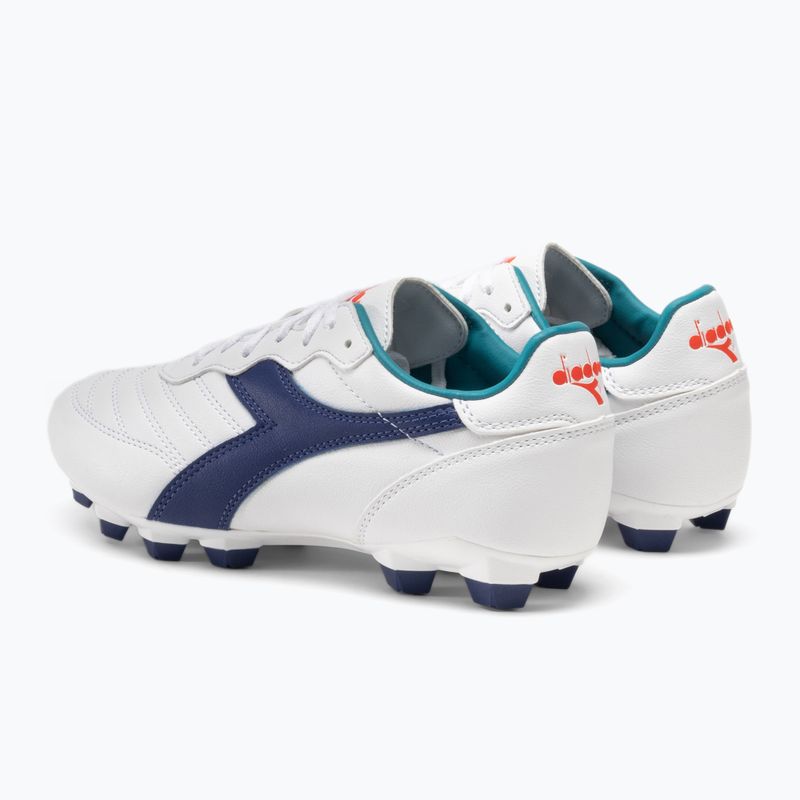 Buty piłkarskie dziecięce Diadora Brasil 2 R LPU JR white/navy 3