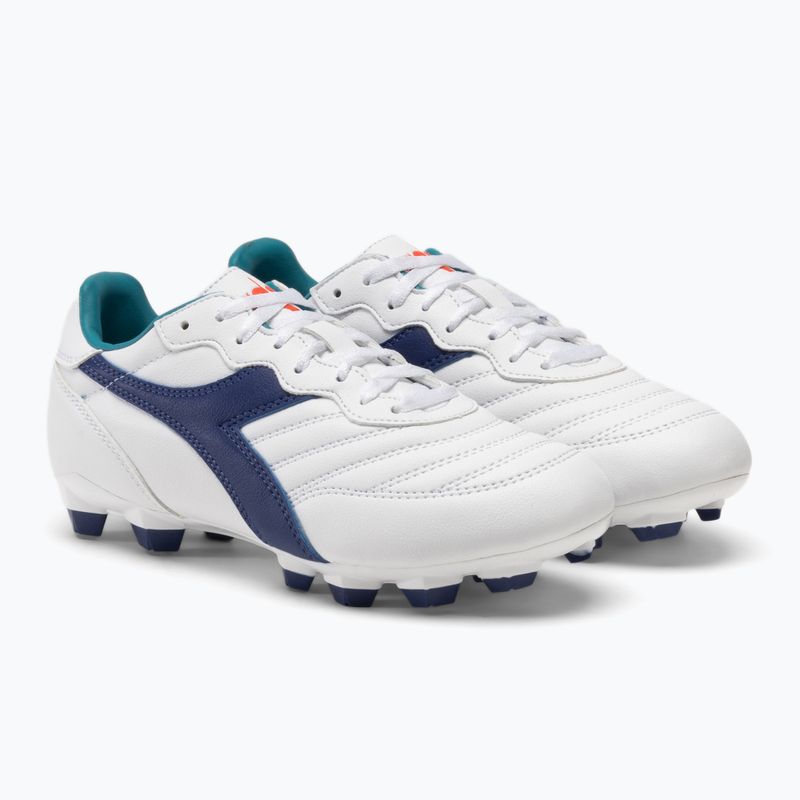 Buty piłkarskie dziecięce Diadora Brasil 2 R LPU JR white/navy 4