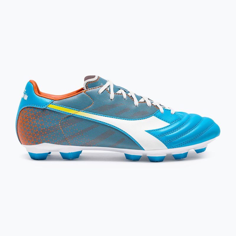 Buty piłkarskie męskie Diadora Brasil Elite Veloce GR LPU blue fluo/white/orange 8