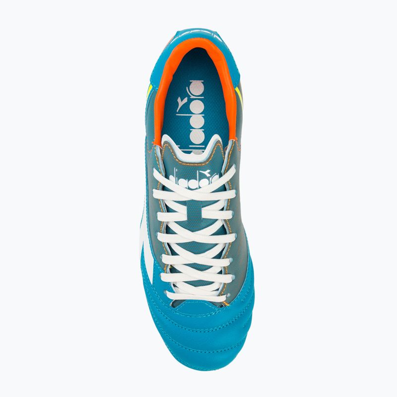 Buty piłkarskie męskie Diadora Brasil Elite Veloce GR LPU blue fluo/white/orange 5