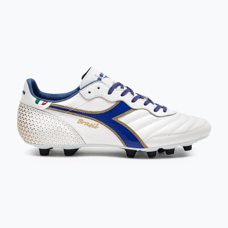 Buty piłkarskie męskie Diadora Brasil Italy OG GR LT+ MDPU white/blue/gold 8