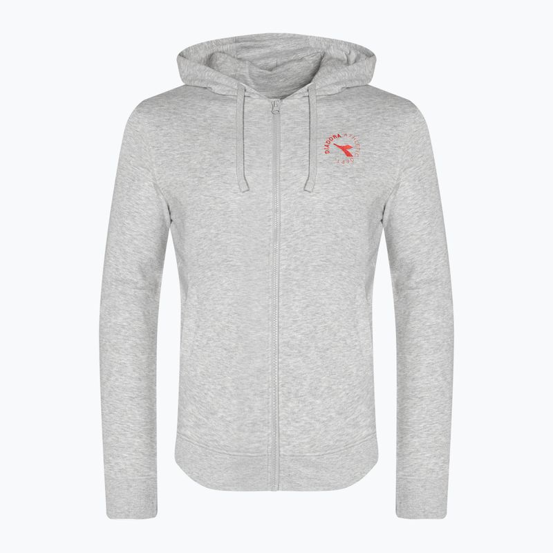 Bluza męska Diadora Hoodie FZ Essential Sport grigio medio chiaro melange 5