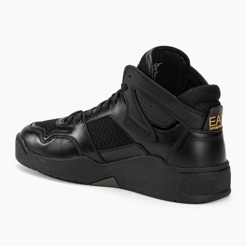 Buty EA7 Emporio Armani Basket Mid triple black/gold 3