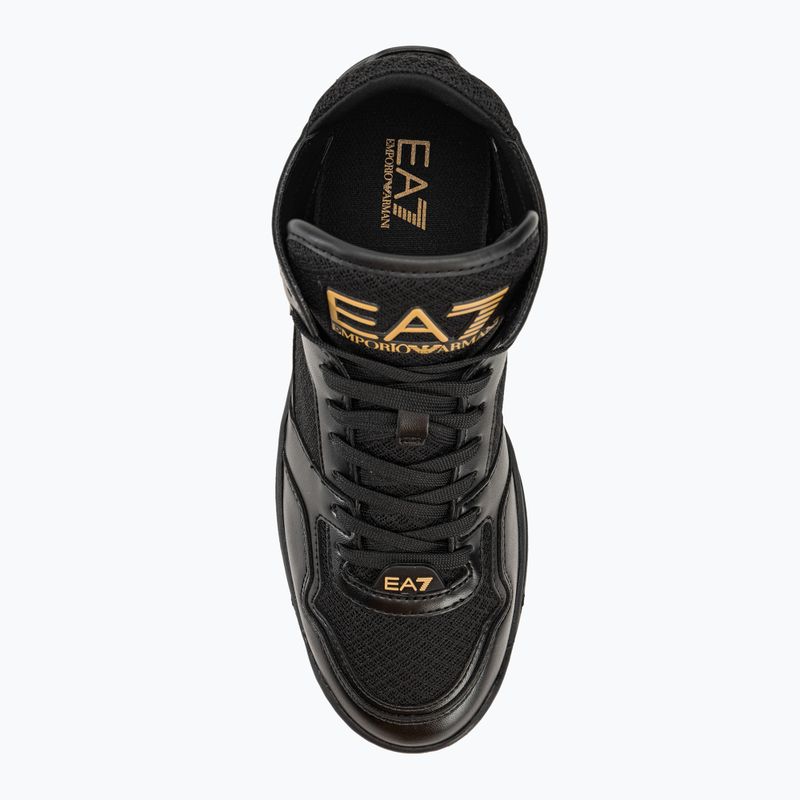 Buty EA7 Emporio Armani Basket Mid triple black/gold 5