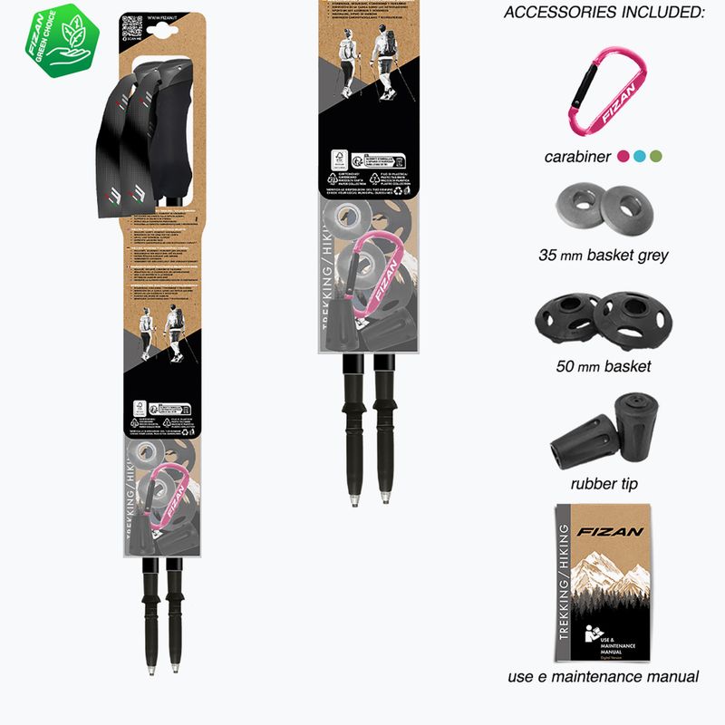 Kije trekkingowe Fizan Compact MS magenta 7