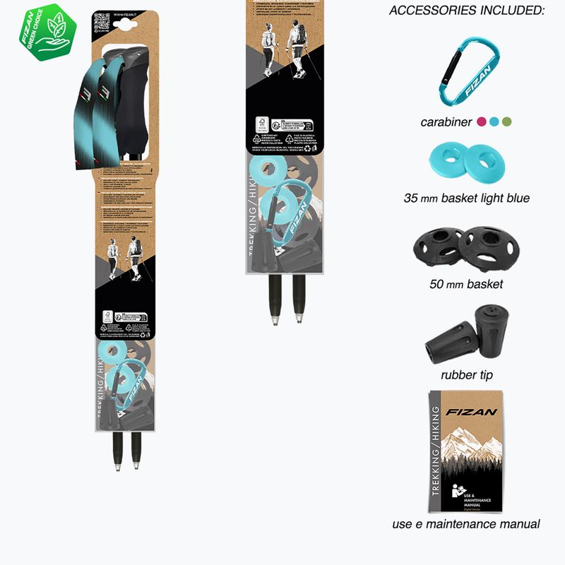 Kije trekkingowe Fizan Compact Tech 4 light blue 7