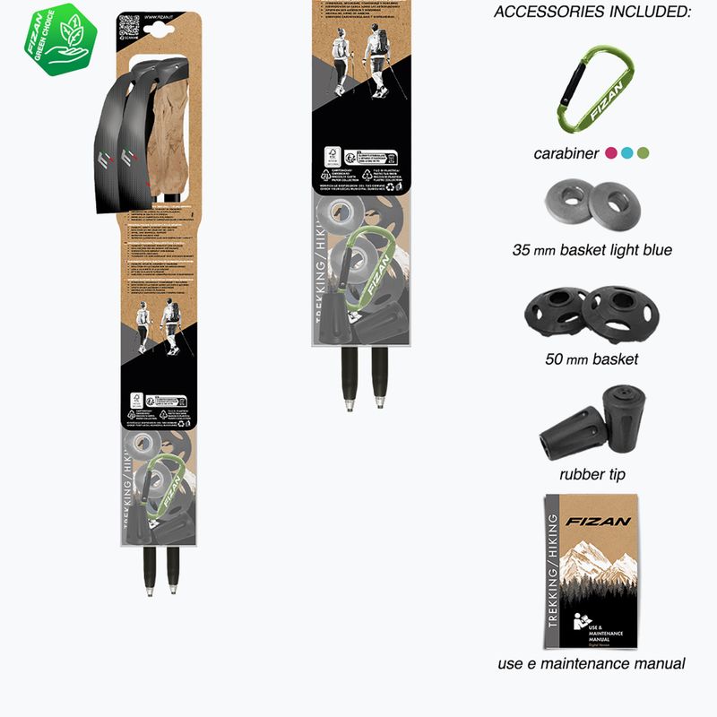 Kije trekkingowe Fizan Compact Tech 4 beige 7