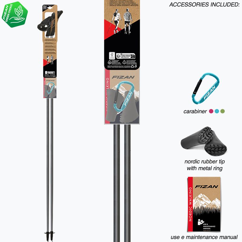 Kije nordic walking Fizan Carbon Pro Impulse grey 7