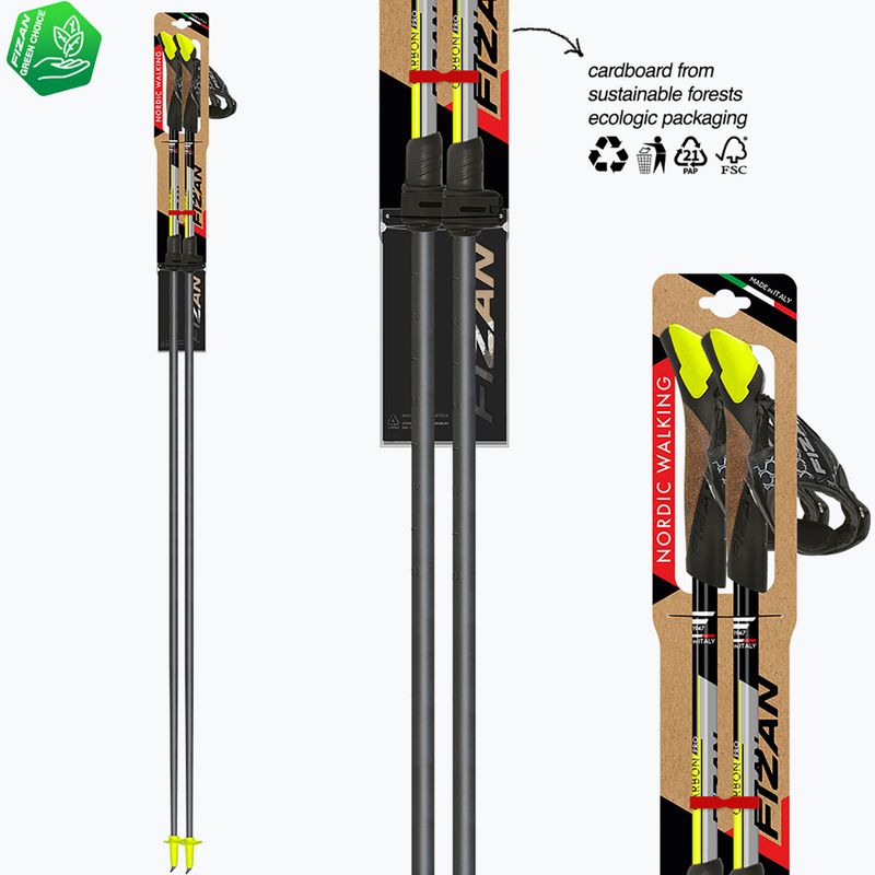 Kije nordic walking Fizan Carbon Pro yellow 6